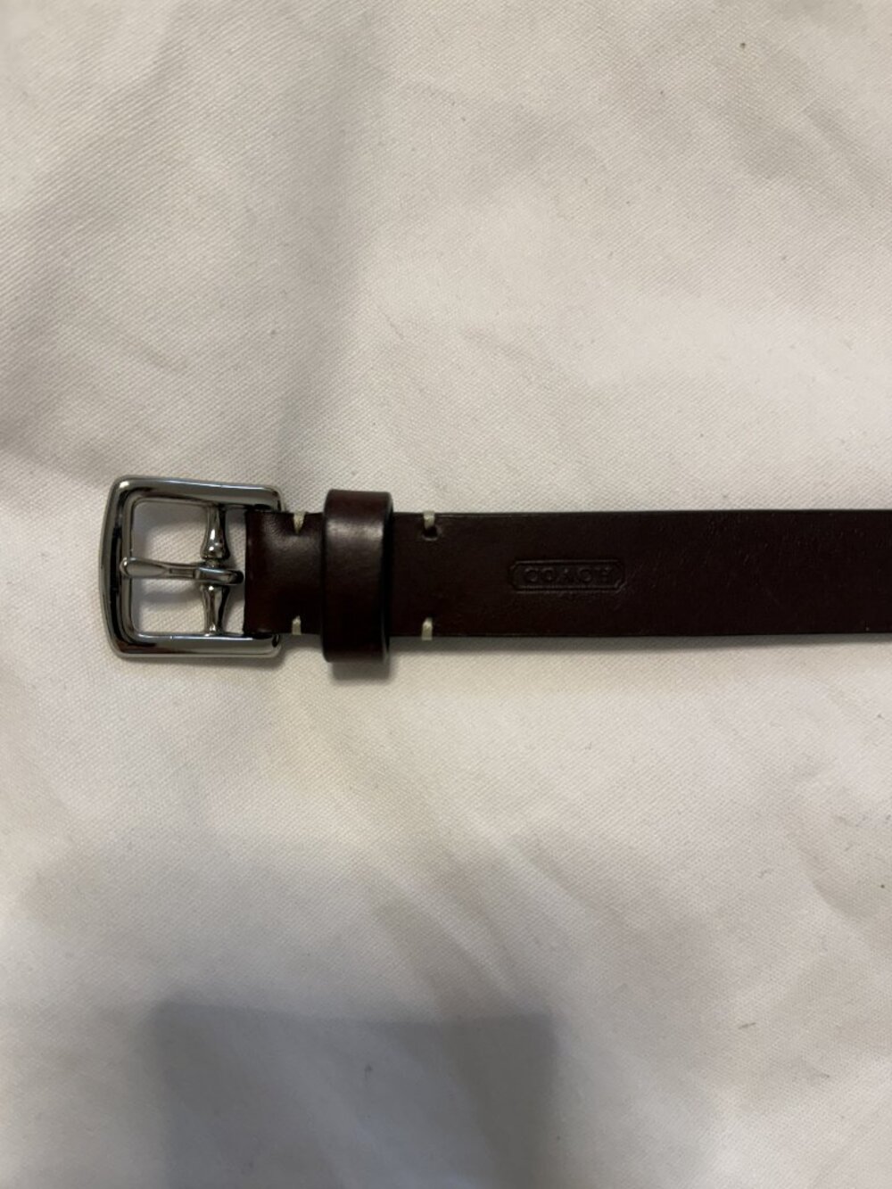 Coach Women’s Dark Brown Leather Belt